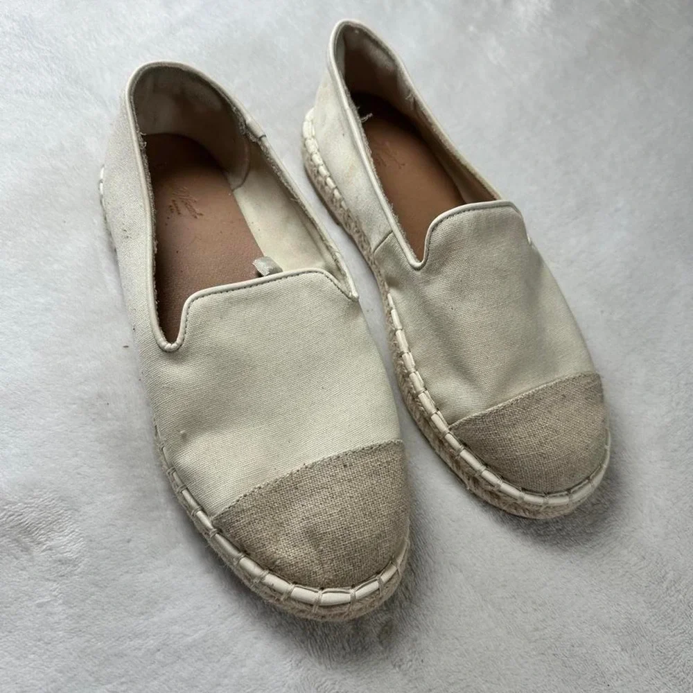 Universal Thread Skipper Espadrille Flats cream canvas y2k mcbling fairy boho